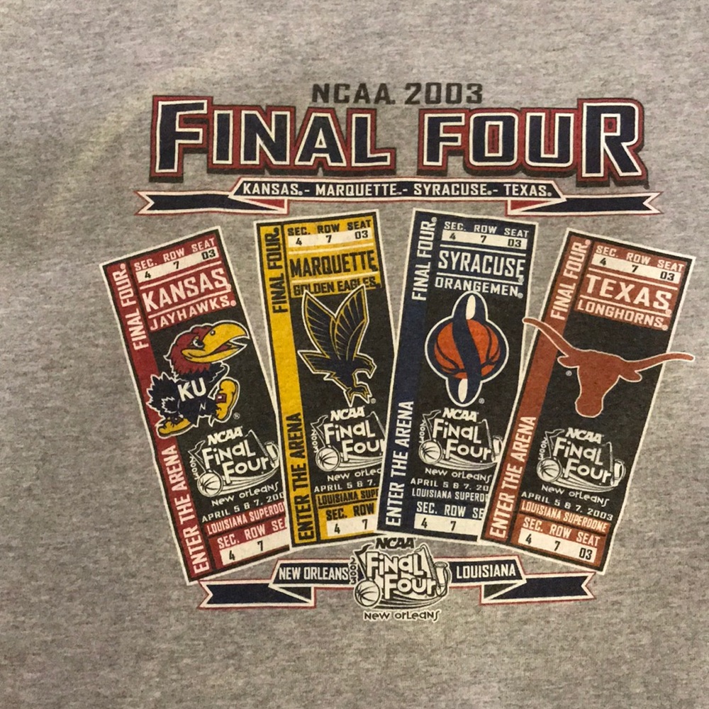 Men’s XL 2003 NCAA Final Four t-shirt